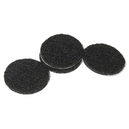 Richelieu Richelieu America 235977 1.5 in. TruGuard Black Round Heavy Duty Self-Adhesive Felt Pads Bonus Pack; Pack of 24 235977